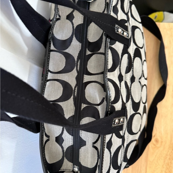 Coach Black and Gray Signature Tote Bag - Picture 6 of 13